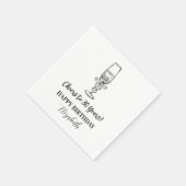 30年モダン間応援誕生日ナプキンス スタンダードカクテルナプキン (角)