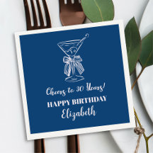 30年モダン間誕生日ナプキン