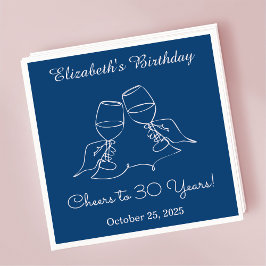 30年モダン間誕生日ナプキン スタンダードカクテルナプキン