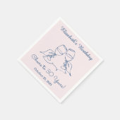 30年モダン間誕生日ナプキン スタンダードカクテルナプキン (角)