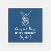 30年モダン間誕生日ナプキン スタンダードカクテルナプキン (正面)