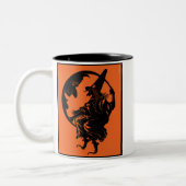 30年代のアールデコの魔法使いおよび月のマグ ツートーンマグカップ (左)