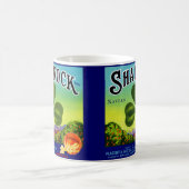 30年代のフルーツの木枠のラベルのシャムロックのオレンジ コーヒーマグカップ (中央)