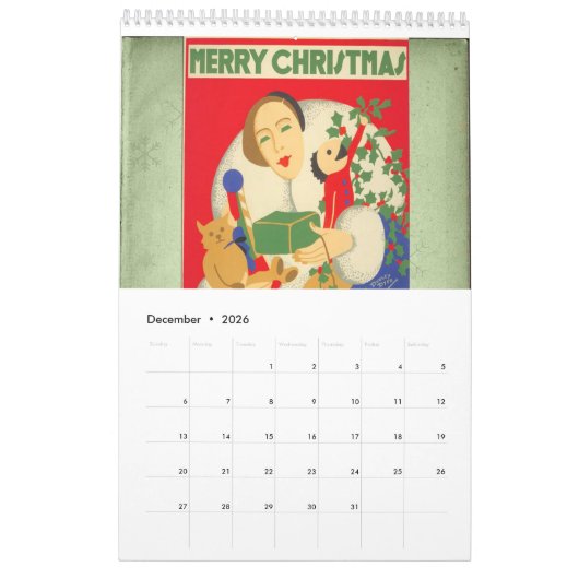 30年代の壁掛けカレンダー カレンダー (12月 2026)