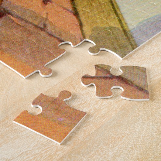 30年代の子猫のママは彼女の子ネコを洗浄します ジグソーパズル (側面)