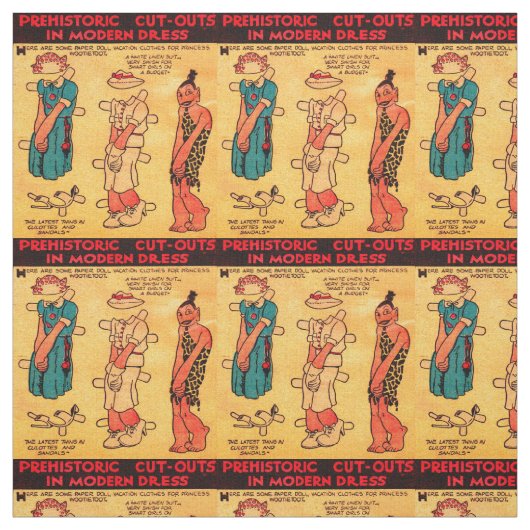 30年代の続きこま漫画の紙の人形のプリンセスWootietoot ファブリック (見本)