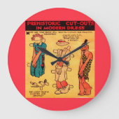 30年代の続きこま漫画の紙の人形のプリンセスWootietoot ラージ壁時計 (正面)