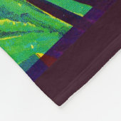 30年代のCaledoniaのオレンジ木枠のラベル フリースブランケット (角)