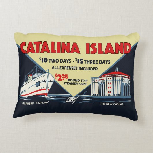 30年代のCatalinaの島の昇進の芸術 アクセントクッション (裏面)