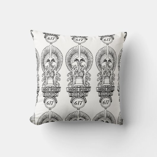 30年代のOviattの建物のロゴ クッション (正面)