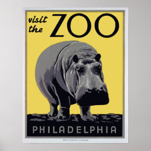 30年代は"動物園" WPAのヴィンテージポスター訪問します ポスター