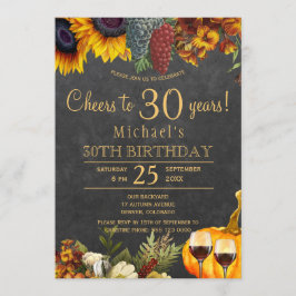 30年分の秋の喜び 30歳の誕生日パーティー 招待状