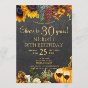 30年分の秋の喜び 30歳の誕生日パーティー 招待状