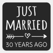 30年前に結婚しました スクエアシール (正面)