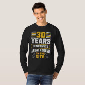 30年勤続年数30年勤務 Tシャツ (正面フル)