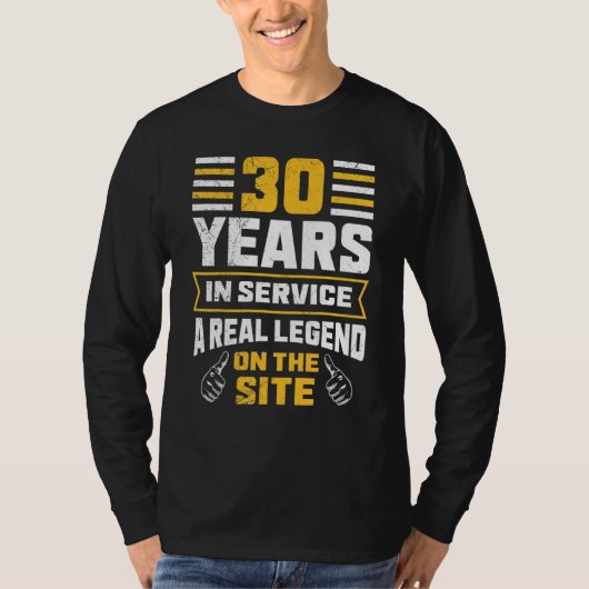 30年勤続年数30年勤務 Tシャツ (正面)