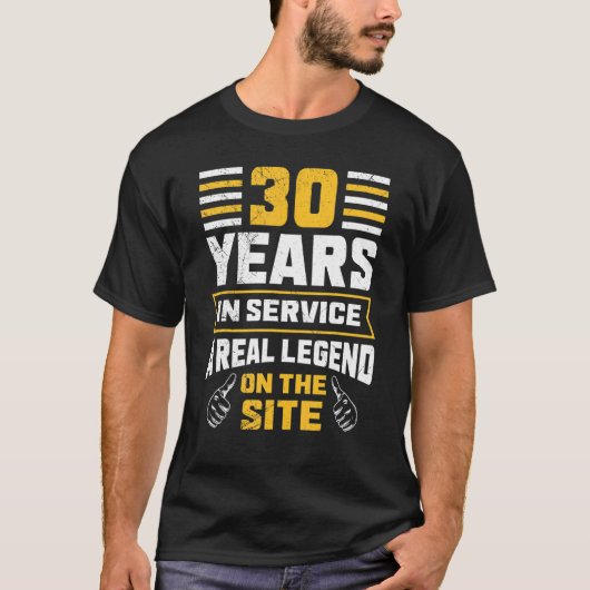 30年勤続年数30年勤務 Tシャツ (正面)