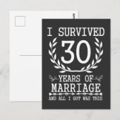 30年夫婦 30周年結婚記念日 ポストカード (正面/裏面)