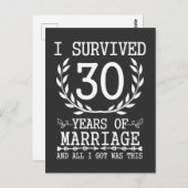 30年夫婦 30周年記念日 ポストカード (正面/裏面)