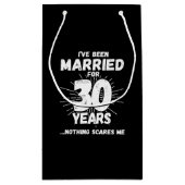 30年結婚した30周年おもしろいカップル スモールペーパーバッグ (裏面)