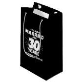 30年結婚した30周年おもしろいカップル スモールペーパーバッグ (正面アングル)