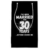 30年結婚した30周年おもしろいカップル スモールペーパーバッグ (正面)