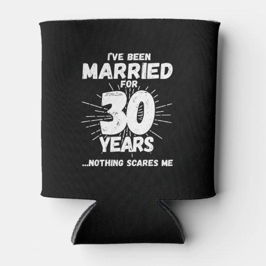 30年結婚した30周年おもしろいカップル 缶クーラー (正面)