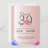 30年結婚記念日招待状フローラ シーズンカード (正面)