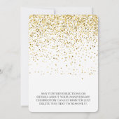 30年記念おめでとう 30周年パーティー招待状 招待状 (裏面)