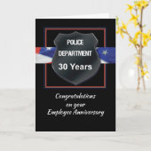 30年警察職員記念日おめでとう カード (黄色い花)