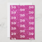 30年間のピンクの輝き ディスコ レトロ 誕生日おめでとう 招待状 (裏面)