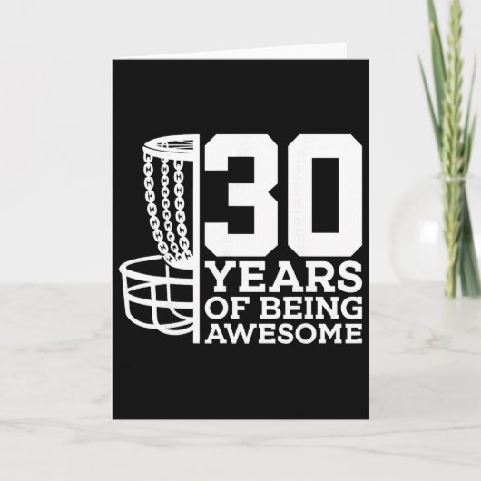 30年間の素晴らしいディスクゴルフ 30歳の誕生日 カード (正面)