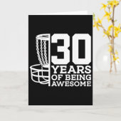 30年間の素晴らしいディスクゴルフ 30歳の誕生日 カード (黄色い花)