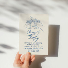 30手引き応援30沿岸誕生日 招待状