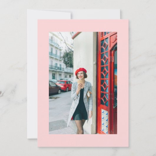 30手描きシャンパンタワーフォト誕生日 招待状 (裏面)