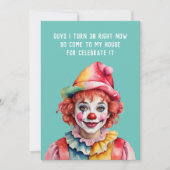 30日おもしろいの招待誕生日パーティー 招待状 (正面)