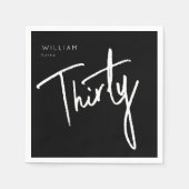 30日モダン330歳の誕生日パーティナプキン スタンダードカクテルナプキン (正面)