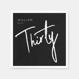 30日モダン330歳の誕生日パーティナプキン スタンダードカクテルナプキン