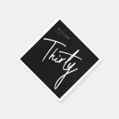 30日モダン330歳の誕生日パーティナプキン スタンダードカクテルナプキン (角)