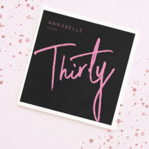30日モダン330歳の誕生日パーティナプキン