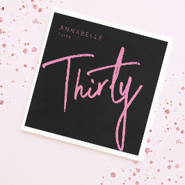 30日モダン330歳の誕生日パーティナプキン スタンダードカクテルナプキン