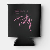 30日モダン330歳の誕生日ブラックピンク 缶クーラー (正面)