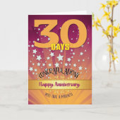 30日リカバリ記念日はっきりした数値 カード (黄色い花)