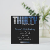 30日男らし30歳の誕生日パーティーへの招待 招待状 (スタンド正面)