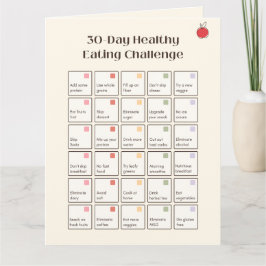 30日間ヘルシー食べ物 |ショッピングリストのダウンロード カード