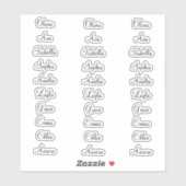 30書跡ラパーソナライズされたベルエレガントカスタム シール (シート)