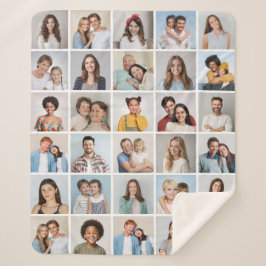 30枚のフォトコラージュを作成 シェルパブランケット