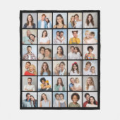 30枚のフォトコラージュを作成 フリースブランケット (正面)