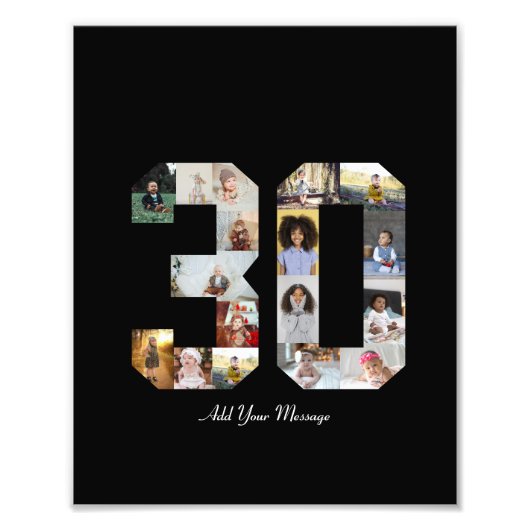 30枚の写真のモザイクアート フォトプリント            (正面)