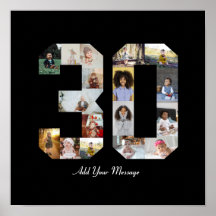 30枚の写真のモザイクアート